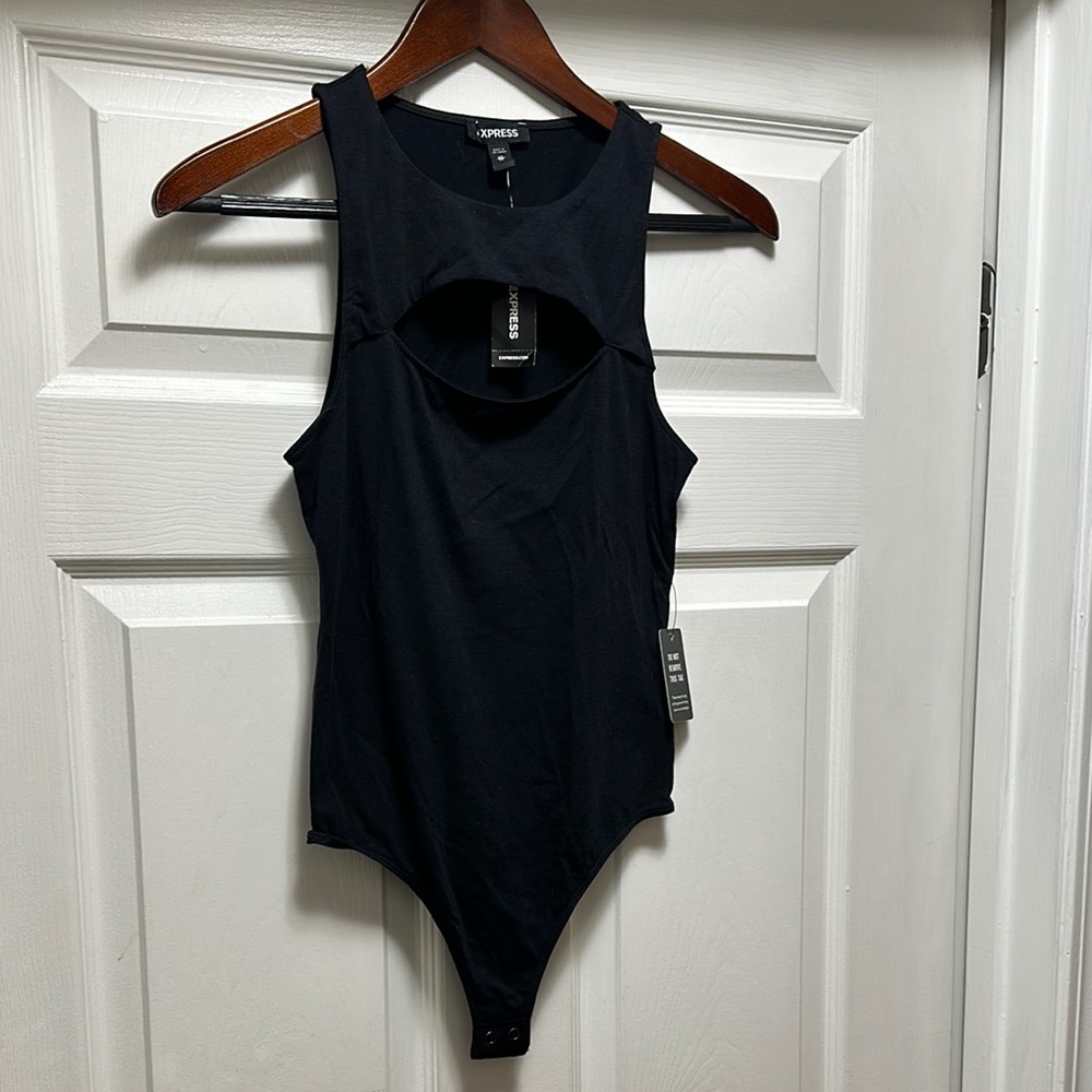 Express Black Sleeveless Bodysuit